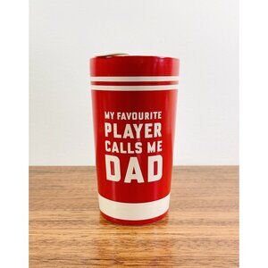 Indigo “My Favourite Player” Hockey Stoneware Travel Mug w/ Rubber Grip Sleeve